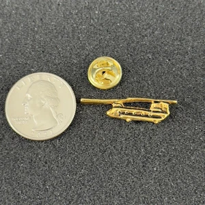 Vintage Boeing CH 47D Chinook Military Helicopter Gold Tone Pin Pinback #51413 - Picture 1 of 3
