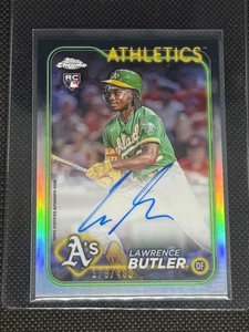 2024 Topps cromo Lawrence Butler refractor novato automático #RA-LBU/499 RC novato - Imagen 1 de 2