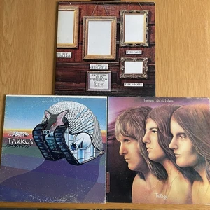 Emerson Lake & Palmer Vinyl X3 Bundle Tarkus Trilogy Picture At An Exhibition - Imagen 1 de 10
