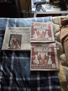 3 Pope Leo Newspapers from the Ny post and 1 wall street journal - Picture 1 of 3