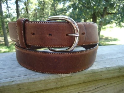 Cinturón de cuero marrón Silver Creek Classics 53709 talla 40 clásico Western Chore Rodeo Foto 1 de 4