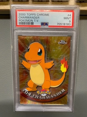 2000 Pokemon Topps Chrome - PSA 9 MINT - Charmander #4 - Image 1 of 2