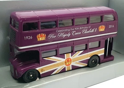 Corgi 12cm Long Diecast CC82326 - Queen's 90th Birthday Routemaster Bus - Image 1 of 4