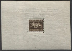 Germany 1936 Braune Band 42 pf Souvenir Sheet unmounted mint NH - Picture 1 of 1