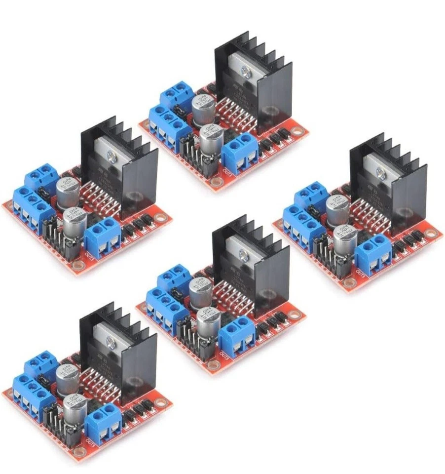 Timesetl 5 Pack L298N Motor Driver Controller Board DC Dual H-Bridge Robot... - Image 1 of 1