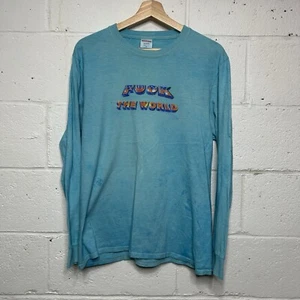 FW14 Supreme “FTW” Long Sleeve T-shirt “Blue” Men’s Medium - Picture 1 of 10