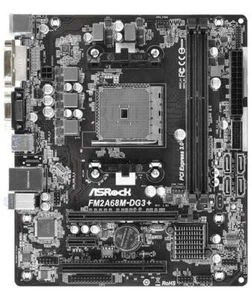 ASRock FM2A68M-DG3+ Rev.1.03 A68H Mainboard Micro ATX Sockel FM2 FM2+ #154103 - Bild 1 von 2