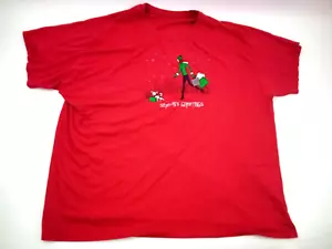 Women's Christmas Seasons Greeting Holiday Red 100% Cotton T-Shirt XXL - Picture 1 of 12