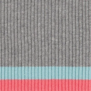 Polsini pronti, cuff, swafing bonnie, strisce, mélange, grigio chiaro, 100 cm x 8 cm - Foto 1 di 2
