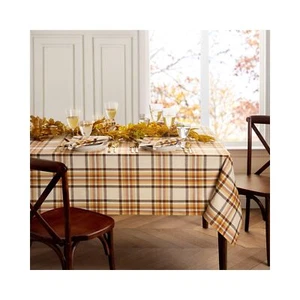 Home Fashions Russet Harvest Woven Plaid Cotton Tablecloth for Fall/Thanksgiv... - Picture 1 of 8