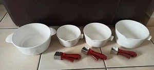 Lot 3 casseroles + 1 Cocotte Vitroflam Aluminite céramique. Années 80. Neuves  - Photo 1/3