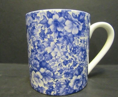 R A LAWRENCE Extra Large Fine Bone China One 1 Pint Pot Mug Rik's Summer Meadow