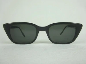 Vintage Bausch & Lomb 6 ~Thick Black Eyeglasses w/ Gray Glass Lenses ~ 51-22 - Picture 1 of 12
