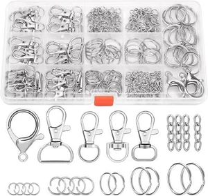 PAXCOO 300PCS Keychain Making Kit, Keychain Craft Supplies Including Key Chain C - Picture 1 of 3
