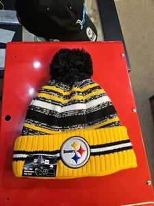 Pittsburgh Steelers Invierno Pom Sombrero Por NUEVA ERA - Imagen 1 de 6