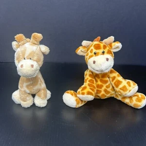 Lot of 2 Giraffe Mini Plush 5" Stuffed Animal Rattle Baby Toy - Picture 1 of 5