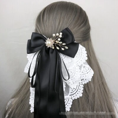 Accesorios para el cabello Lolita Girl horquilla encaje cristal perla dulce y encantador Foto 1 de 4