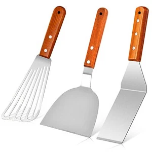 Metal Spatula for Cast Iron Skillet Stainless Steel Fish Spatula Turner with ... - Picture 1 of 6