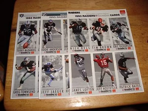 1 FULL Los Angeles RAIDERS 1993 FLEER GAMEDAY 18 card set mint ERIC DICKERSON - Picture 1 of 7