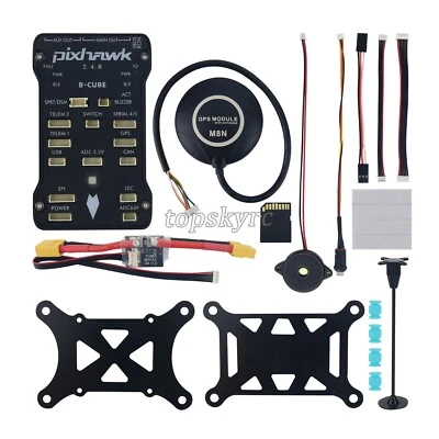 Pixhawk 2.4.8 32Bit Flight Controller + Shock Absorber + M8N GPS + Power ty23 - Image 1 of 4