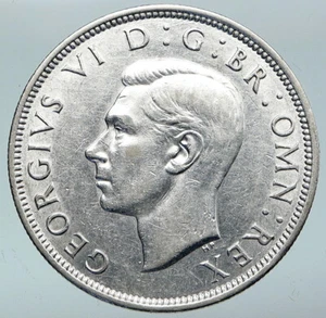 1943 Great Britain United Kingdom UK GEORGE VI OLD Silver Half Crown Coin i89821 - Picture 1 of 3