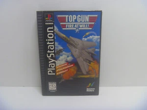Top Gun Fire At Will Sony Playstation 1 Big Box Tested Working PS1 - Picture 1 of 5