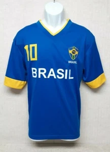TRUE ROCK - BRASIL BRASIL - Camiseta / JERSEY para hombre - Vestido para abanico - AZUL - Talla M - Imagen 1 de 6