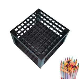 96 Hole 5.7*5.7*3.5'' Plastic Pencil & Brush Holder Office Desk Stand Organizer - Picture 1 of 6