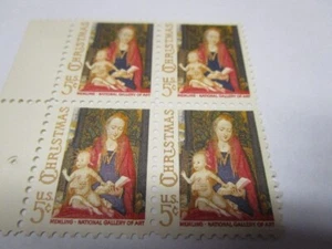 4 UNUSED US 5 Cent 1966 MADONNA WITH CHILD Christmas Stamps - Picture 1 of 4