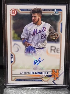 Andres Regnault 2021 Bowman AUTO Autograph 1st Bowman Card #PAPR-ARE - Mets - Picture 1 of 2