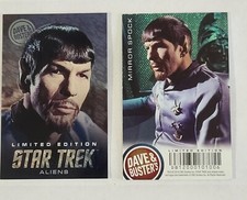Dave and Buster's Star Trek Pusher Game Limited Edition Aliens Mirror Spock Card