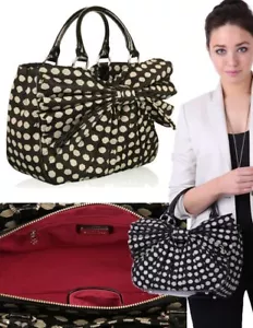 TOP CONDITION AUTHENTIC LULU GUINNESS SPECIAL EDITION SPOT BOW WANDA BAG - Picture 1 of 9