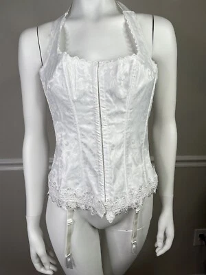 Vintage Fredrick’s of Hollywood White Panties Corset Coquette Bridal Lace Up 36” - Image 1 of 4