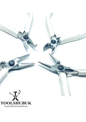 TOOLS HUB UK JEWELRY MAKING PLIERS SET WITH MOULDED HANDLES HOBBY CRAFTS HAND TOOL