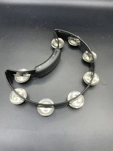 RHYTHM TECH PRO TAMBURIN - SCHWARZ - MIT EDELSTAHLSCHELLEN - GEBRAUCHT - Bild 1 von 5