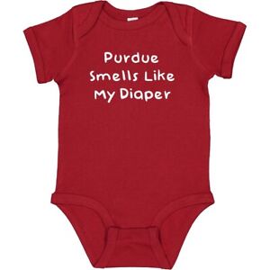 Indiana Hoosiers Fan Purdue Smells Like My Diaper Baby Bodysuit