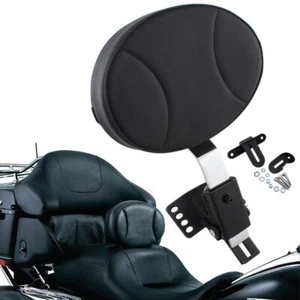 Adjustable Driver Backrest Rider Sissy Bar For Harley Road Electra Glide 97-22 - Picture 1 of 10