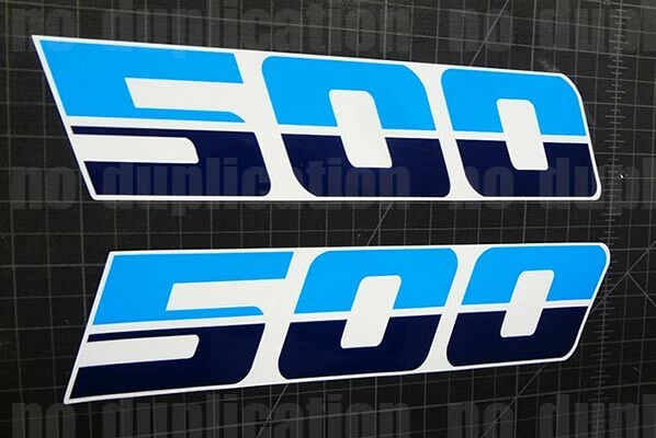 Quadracer 1989 2 piezas LT500R, LT500 QUADZILLA guardabarros plástico blanco calcomanías pegatinas Foto 1 de 1