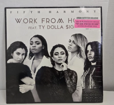 Fifth Harmony Ty Dolla $ign* Work From Home Pink Splatter Vinyl Sealed READ - Image 1 of 4