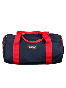 VTG Retro Eastpak Large Duffel Sports Bag Navy Blue Red 21” - Picture 1 of 6