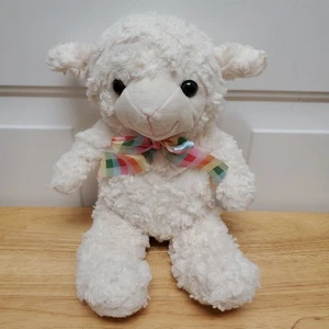 Lamm Schaf Plüsch Dan Dee Collectors Choice Stofftier Regenbogen kariert Schleife - Bild 1 von 8