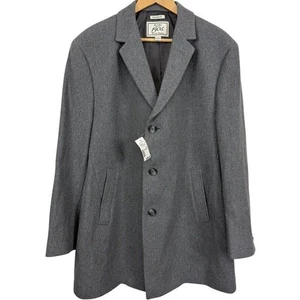 Vestido Jos A Bank 1905 Ajuste a Medida Gris Lana Top Guisante Sobre Abrigo Nuevo con Etiquetas $395 talla 46 R - Imagen 1 de 18