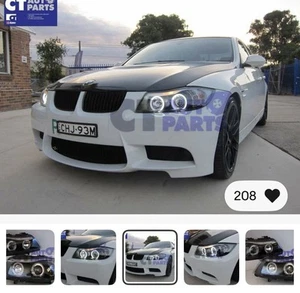Black LED Angle Eye Projector Headlights for 05-08 BMW E90 Sedan 320i 323i 325i - Picture 1 of 1