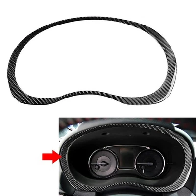 Cubierta de cuadro de velocímetro negro de fibra de carbono para Subaru WRX STI 2015-2021 Foto 1 de 4