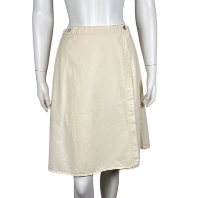 Vintage Wrap Skirt Womens L 100% Cotton A-Line Sunbelt Brand Made In USA - Image 1 of 4