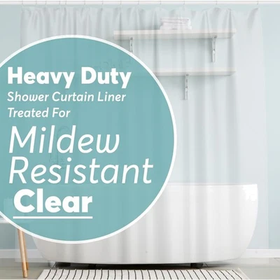 Revestimiento de cortina de ducha - Cortina de ducha de alta resistencia 72 x 72 PEVA a prueba de óxido... Foto 1 de 4