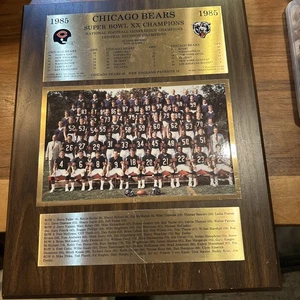 Targa da parete Chicago Bears 1985 SuperBowl XX Championship - Foto 1 di 20