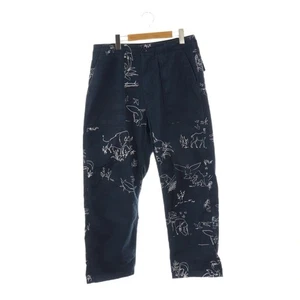 Pantalones de Fatiga Engineered Garments Años 25 Estampado Animal Cremallera Recta Mosca Algodón S - Imagen 1 de 6