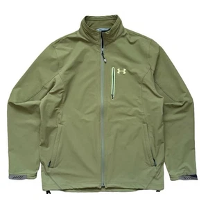 Giacca Under Armour Cold Gear taglia Large uomo verde oliva zip gabbiano - Foto 1 di 9
