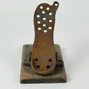 Antique Cast Iron Treadle Presser Foot With Wooden Base Sewing Machine Attachmen - Picture 1 of 13